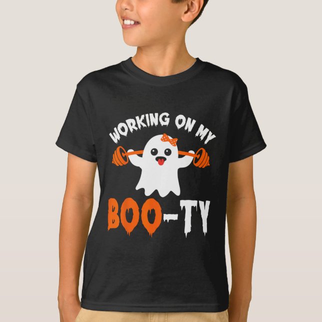 Camiseta En Mi Gimnasio Booty Boo-tee Fantasma Hombres Muje (Anverso)