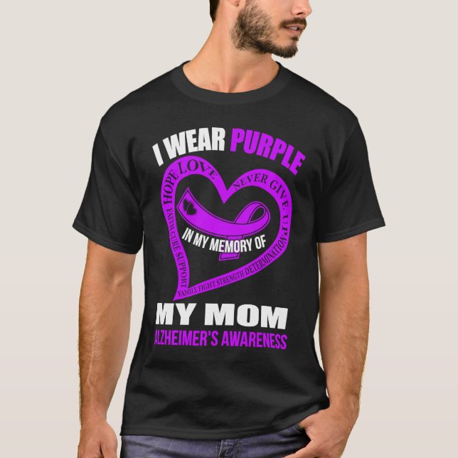 Camiseta En mi memoria de la SENSIBILIZACIÓN de mi madre AL (Anverso)