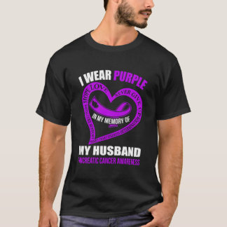 Camiseta En Mi Memoria De Mi Esposo Consciente Del Cáncer P