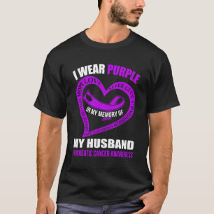 Camiseta En Mi Memoria De Mi Esposo Consciente Del Cáncer P