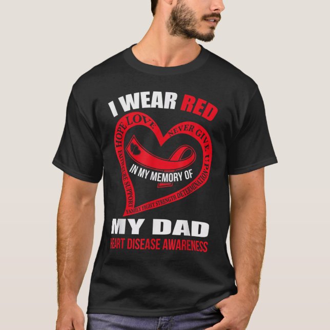 Camiseta En Mi Memoria De Mi Padre Conciencia Sobre La Enfe (Anverso)
