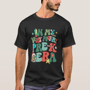 Camiseta En Mi Misma Era PreK, Navidad Groovy Retro Chris