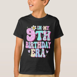 Camiseta En mi noveno cumpleaños, Chica, Noveno cumpleaños,