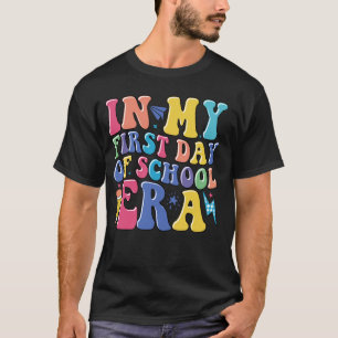 Camiseta En Mi Primer Día De La Era Escolar, Los Niños Regr