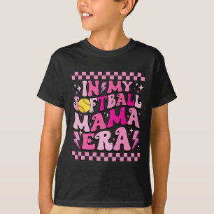 Camiseta En mi softball Mama Era Funny Halloween Family Mat