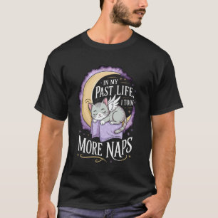 Camiseta en mi vida pasada tomé más siestas gato divertido