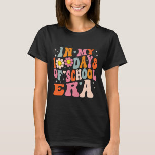 Camiseta En mis 100 días de escuela, retro disco 100 días