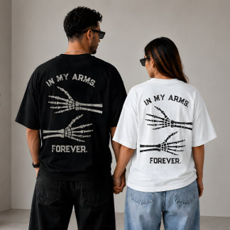 Camiseta En Mis Brazos Por Siempre Manos De Esqueleto Camis