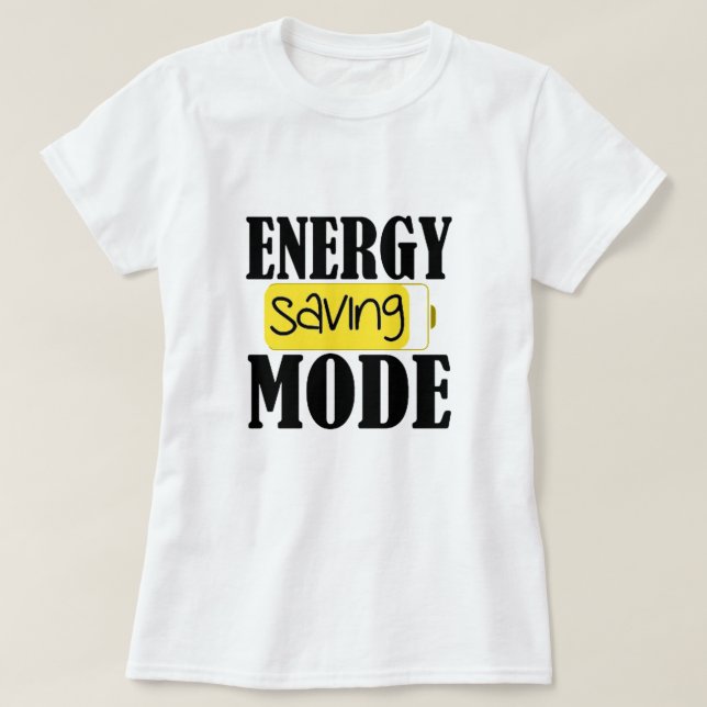 Camiseta en modo de ahorro de energía (Diseño del anverso)