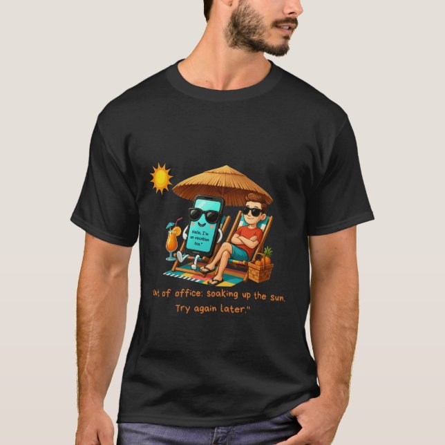 Camiseta en modo de vacaciones para hombre (Anverso)