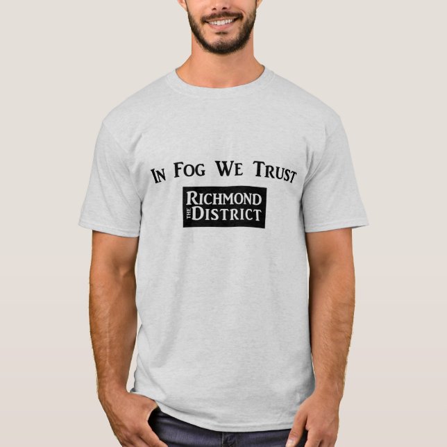 Camiseta En niebla confiamos en - el T de los hombres (Anverso)