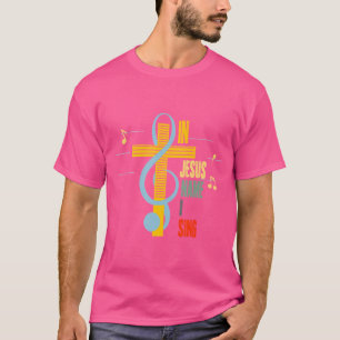 Camiseta En nombre de Jesús Canto Nota de música Cruz Vinta
