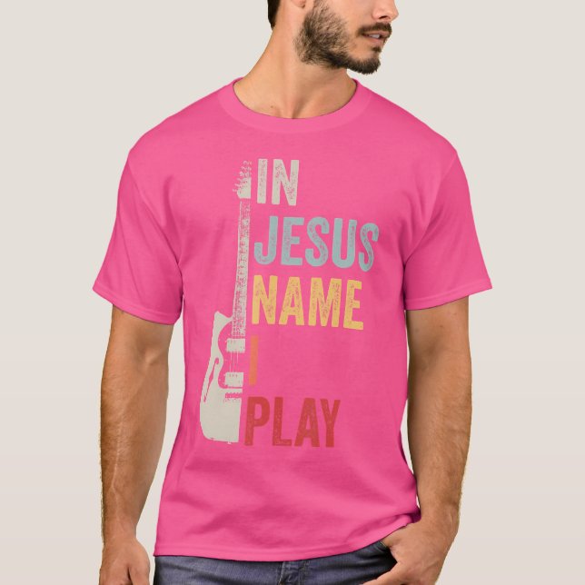 Camiseta En Nombre De Jesús Toco Guitarra Banda Cristiana G (Anverso)