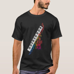 Camiseta En nombre de Jesús toco música cristiana de piano