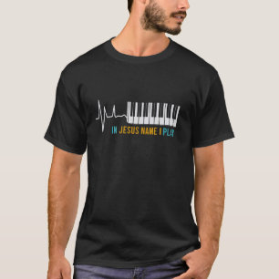Camiseta En nombre de Jesús toco música cristiana de piano