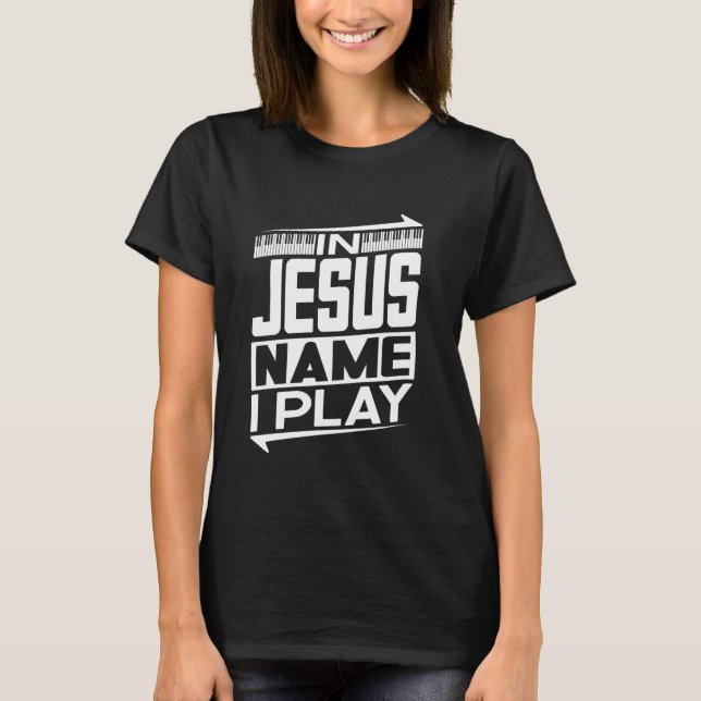 Camiseta En Nombre De Jesús Toco Música Cristiana Jesús G (Anverso)