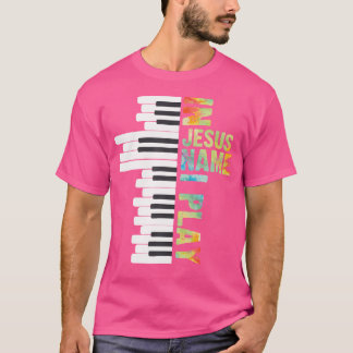 Camiseta En nombre de Jesús toco música piano cristiana