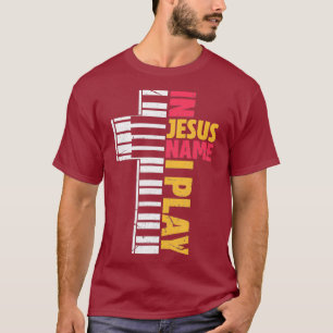 Camiseta En nombre de Jesús toco piano cristiano