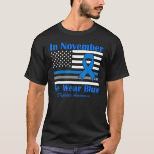 Camiseta En Noviembre llevamos Diabetes Diabéticos T1D T2D