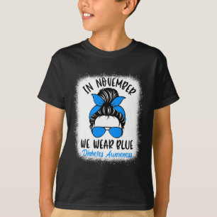 Camiseta En Noviembre, Nos Divertiremos De La Diabetes Azul