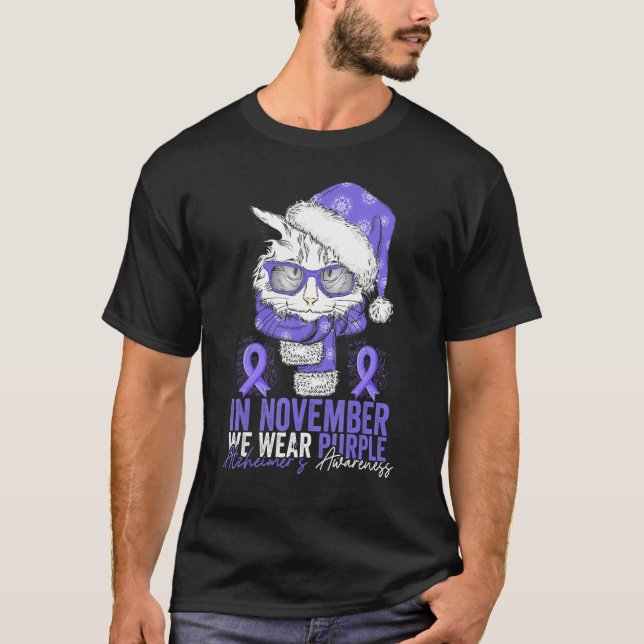 Camiseta En Noviembre Usamos Alzheimers De Cinta Púrpura Co (Anverso)