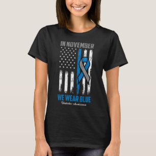 Camiseta En Noviembre Usamos Awarene Con Bandera Azul Estad
