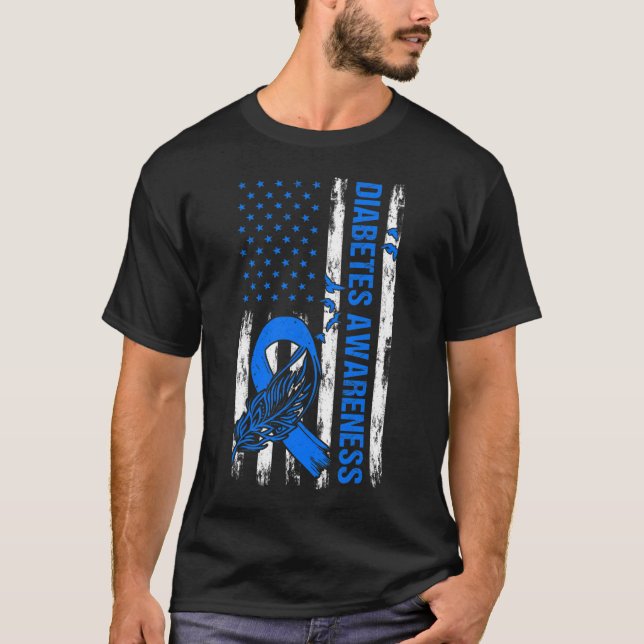Camiseta En Noviembre Usamos Awarene Con Bandera Azul Estad (Anverso)