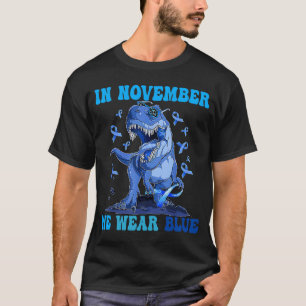 Camiseta En Noviembre Usamos Awarene De Diabetes De Dinosau