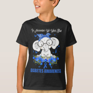 Camiseta En Noviembre Usamos Awarene De La Diabetes De Elef