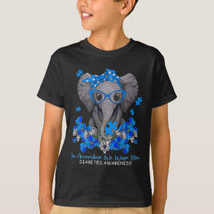 Camiseta En Noviembre Usamos Awarene De La Diabetes De Elef