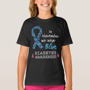 Camiseta En noviembre usamos azul, conciencia sobre la diab