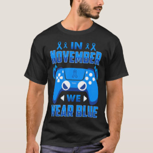 Camiseta En Noviembre, Usamos Blue T1d Diabetes Awareness G