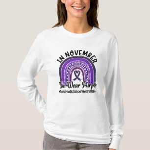 Camiseta En Noviembre Usamos Cáncer Púrpura Pancreático
