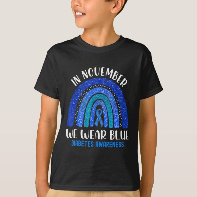 Camiseta En Noviembre, Usamos Conciencia Sobre La Diabetes  (Anverso)