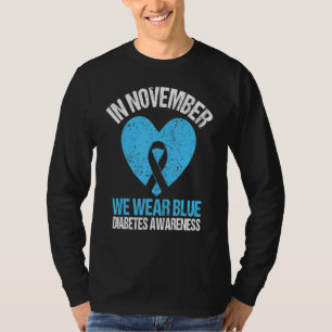 Camiseta En Noviembre Usamos Diabetes Azules Conciencia Azu
