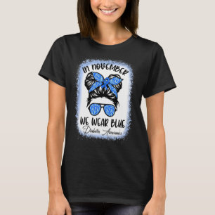 Camiseta En Noviembre, Usamos Diabetes Azules Y Desordenado