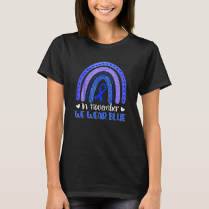 Camiseta En Noviembre Usamos Diabetes De Cinta Azul Lluvia 