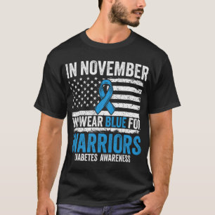 Camiseta En Noviembre Usamos Diabetes De Guerrero De Tipo 1