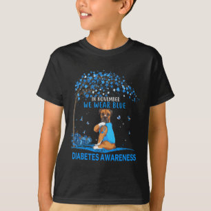 Camiseta En Noviembre Usamos Diabetes De Perro Tattoo Con B