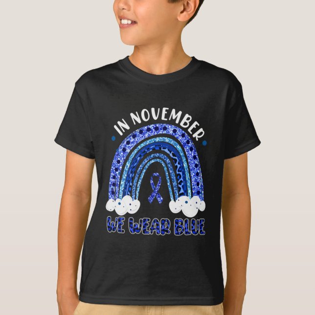 Camiseta En Noviembre Usamos Diabetes Rainbow de Leopardo A (Anverso)
