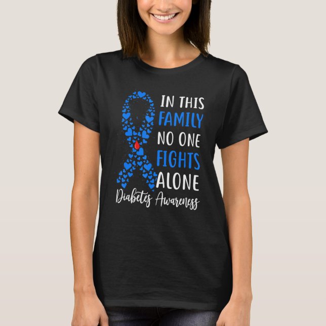 Camiseta En Noviembre Usamos Diabetes T1d T2d De Diabetes A (Anverso)