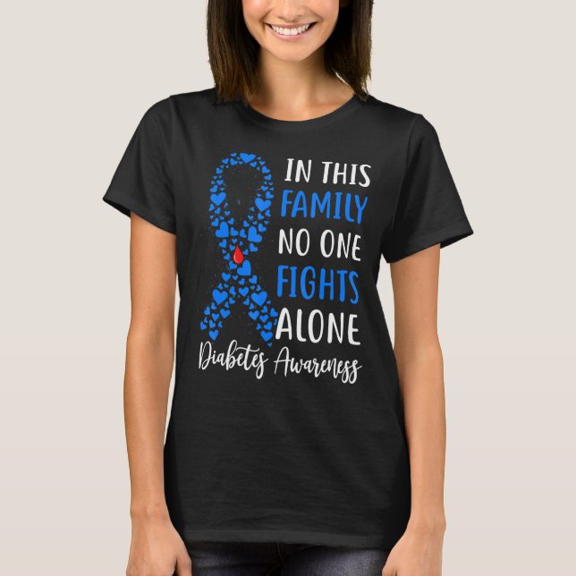 Camiseta En Noviembre Usamos Diabetes T1d T2d De Diabetes A (Anverso)