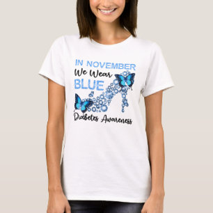 Camiseta En Noviembre Usamos Diamantes Azules Y Mariposas