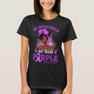 Camiseta En Noviembre Usamos Epilepsia De Mujeres Negras Mo