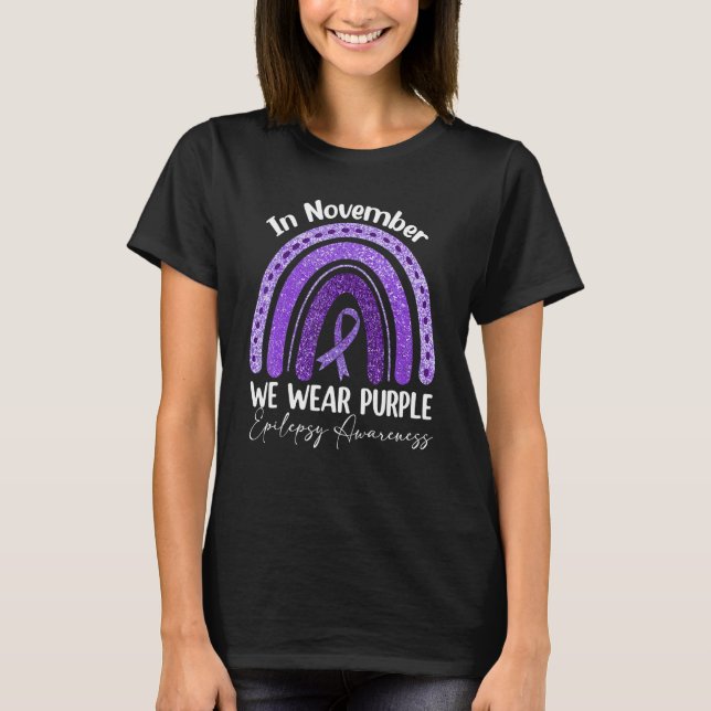 Camiseta En Noviembre Usamos Epilepsia Morada Conciencia Ll (Anverso)