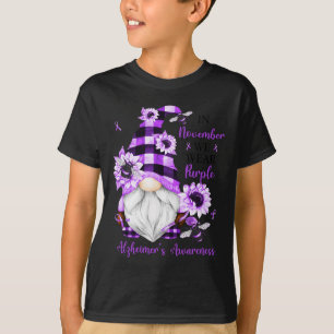 Camiseta En Noviembre Usamos Gnomes Púrpura Alzheimer Aware