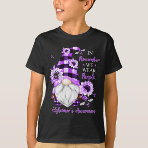 Camiseta En Noviembre Usamos Gnomes Púrpura Alzheimer Aware