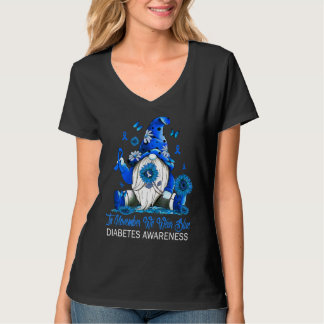Camiseta En Noviembre Usamos Gnomies Azules Diabetes A