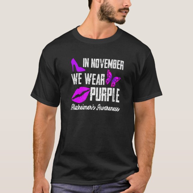 Camiseta En Noviembre usamos la conciencia del Alzheimer pú (Anverso)