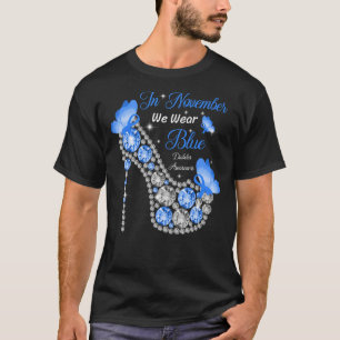 Camiseta En Noviembre Usamos Mariposas Azules De Alto Talón